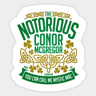 Conor McGregor UFC Champion Crest Sticker